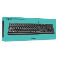 Logitech Tastatur K120 for Business - US Layout - Schwarz