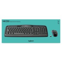 Logitech Tastatur-und-Maus-Set US-English Layout MK330 - Schwarz